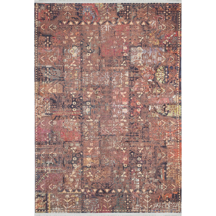 Latitude Vive Runner Hamdisse Modern Machine Woven Brown Area Rug